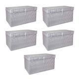 Mbois 40x30x70 cm 5 Adet Mega Plus Boy Çok Amaçlı Düzenleyici Kutu Organizer Cırt Cırtlı Hurç