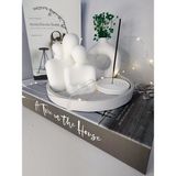 M&c Concept Aile Mum Organizer Tabak Beton Mum ve Tütsülük Dekoratif Set - 1 Adet