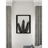 M&c Concept Leaf Metal Duvar Panosu - 60x40 - Siyah