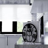 M&c Concept Yılbaşı Model-5 Metal Desenli Peçetelik - Siyah