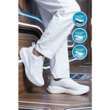 Mc Jamper Beyaz Ortopedik Rahat Hafızalı Tabanlı Fileli Erkek Yürüyüş ve Spor Ayakkabı Sneaker 5026