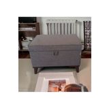 mc mobilya Sahra Peri Sandıklı Düz Keten kumaş SandıklıPuf Bench Puf Tabure Pistonlu 60x40