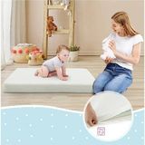 Mc.Pierobaby 40 x 80 cm Ortopedik Cotton Bebek Yatağı Beyaz Renkli Oyun Parkı Yatağı