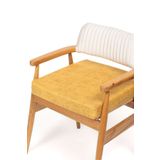 mc.pierobaby 50x50x8cm Sandalye Minderi Dayanaklı Fermuarlı Yıkanabilir Kumaş Bahçe-balkon Minderi 1adet Sarı
