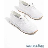 MCasering Lüx Ortopedik Kaymaz Tabanlı Günlük Spor Kadın Babet Sneaker Ayakkabı Beyaz