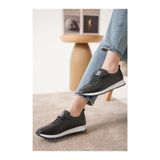 MCASERING Nokta Ortobetik Kadın Bacıklı Detaylı Ciltli Anne / Kız Günlük Sneaker Ayakkabı Babet