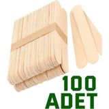 Mçb Group 100 Adet Ahşap Büyük Geniş Dil Çubuğu