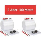 Mçb Group 2 Adet Balonlu Naylon 50 cm x 100 m Ambalaj Naylonu Patpat Pıt Pıt 40 gr - Şeffaf
