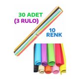 Mçb Group 30 Adet 50x70 Cm Fon Kartonu 10 Renk(3 RULO 10 AYRI RENK)