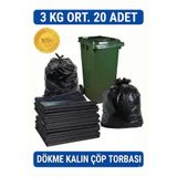 MÇB GROUP AMBALAJ Jumbo Boy Kalın Siyah Dökme Çöp Poşeti (80 X 110 Cm) 3 Kg.
