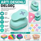 Mçb Group Artı Şekilli Orta Boy Şekilli Delgeç | Kağıt Fon Kartonu Eva Delgeç | Scrapbook Hobi Delgeci - 1