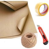 Mçb Group Çeyiz Kağıdı 10 Adet 70X100 Kraft Kağıdı + 1 Adet Jüt Ip + 1 Adet Maket Bıçağı + 1 Adet Koli Bandı - Kahverengi