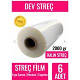 Mçb Group Palet Streci 2000 Gram 300 Metre x 50CM Endüstriyel Palet Streç Film Paketleme Taşınma Streci - Şeffaf - 50cmx300metre