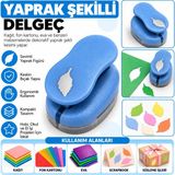 Mçb Group Yaprak Şekilli Orta Boy Şekilli Delgeç | Kağıt Fon Kartonu Eva Delgeç | Scrapbook Hobi Delgeci - 1 Adet