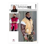 McCall's Know Me Erkek Varsity Bomber Ceket İki Boyda Dikiş Desen Kiti, Sins of Many, Design Code ME2010, 34-36-38-40-42, Çok Renkli