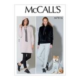 McCall's Patterns McCall's 7816 Mont ve Kadın Kapüşonlu Svetşört, Pantolon ve Elbise Dikiş Desenleri, L Köpek Bedenleri S-XXL, L-XL, Beyaz