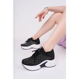Mcdark 5007 GİZLİ TOPUK TAŞLI YÜKSEK TABAN TRİKO SNEAKER AYAKKABI