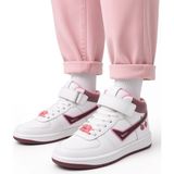 Mcdark Çocuk Uzun Bilekli Mevsimlik Sneaker Ayakkabı-Beyaz Bordo - Beyaz - Bordo