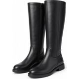 Mcdark Kadın Fermuarlı Siyah Binici Çizme Uzunluk 42 Cm-Siyah