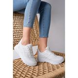 Mcdark Kadın Vizon Sneakers Spor Ayakkabı - Beyaz
