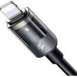 Mcdodo CA-3140 Lightning LED Işıklı Power Off 3A 1.2 m Siyah Hızlı Data Şarj Kablosu