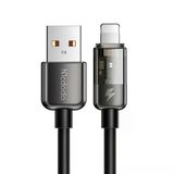Mcdodo Ca-3140 Usb-A To Lightning Led Işıklı Power Off 3A Hızlı Data/Şarj Kablosu 1.2M - Siyah