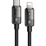 Mcdodo CA-3160 Siyah 36W 1.2 mt Type-C to Lightning Led Göstergeli Şarj ve Data Kablosu