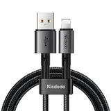 Mcdodo CA-3580 36 W 3 A iPhone Lightning 1.2 m Siyah Hızlı Şarj ve Veri Aktarım Kablosu