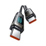 Mcdodo CA-3610 Siyah 100W 1.2 mt Type-C to Type-C Dijital Ekranlı Power Off Hızlı Şarj ve Data Kablosu