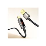Mcdodo CA-6650 USB-A to USB-C Işık Göstergeli Premium Siyah Kablo