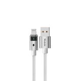 Mcdodo Ca-6912 Usb-A To Lightning Şeffaf Led Işıklı Şarj Kablosu 1.2M Beyaz
