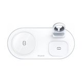 Mcdodo CH-7062 15W Beyaz 3in1 Çoklu Magsafe TWS Kulaklık Watch Saat ve Telefon Şarj Ünitesi