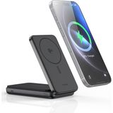 Mcdodo MC-6310 Magq 2'si 1 Arada 10000MAH 20W Qi2 Manyetik Powerbank ve Katlanabilir Telefon Standı - Siyah