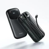 Mcdodo MC-8520 10000MAH 22.5W Pd & Qc Hızlı Şarj Dahili Kablolu Powerbank Siyah (Type-C/lightning/usb-A)