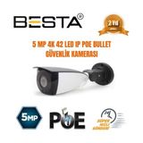 Mcg 4K 5 Mp 1440P 42 Ir LED Ip Poe Bullet Güvenlik Kamerası KD-1436
