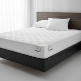 Mcg Alez Pamuklu Dört Köşe Lastik Yatak Koruyucu 100*200 cm - Açık Beyaz - Gri - 100 x 200 x 25 cm