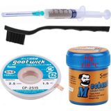 Mchanc Krem Lehim Solder Paste 138°C SN42Bİ58 42G Flux Lehim Toplama CP-2515 Lehim Emme Teli 2,5 mm