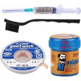 Mchanc Krem Lehim Solder Paste 138°C SN42Bİ58 42G Flux Lehim Toplama CP-3015 Lehim Emme Teli 3,0 mm