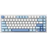 Mchose G75 Pro Blue %75 Cabbage Tofu Switch Hotswap Rgb Kablosuz Ingilizce Mekanik Gaming Klavye (G75-4A) - Beyaz - Mavi