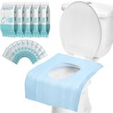 Mckanti 50'li Paket Tek Kullanımlık Klozet Kapağı Kılıfı - Su Geçirmez 40 x 60 cm Ekstra Büyük Ayrı Sarılmış Klozet Kapağı Korumaları Seyahat Aksesuarları Yetişkinler Çocuklar için