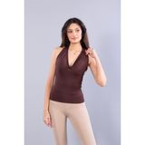 Mckanzie 5066 Boyundan Geçmeli Kaplı Atlet - Kahve - M - L