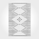 McKenzie Gri Geometrik Modern Geometrik Etnik Desenli Boho Makinada Yıkanabilir Hafif Hav Toz Vermez Leke Tutmaz Kaymaz Taban Dijital Makine Baskı Halı Oturma Odası Salon Yolluk Koridor Mutfak Halısı