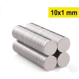 MCM Group 1 Adet 10X1MM Yuvarlak Neodyum Mıknatıs Güçlü Dayanıklı Magnet Nikel Kaplama ( Lisinya )