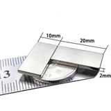 MCM Group 1 Adet 20X10X2 mm Neodyum Mıknatıs Köşeli Magnet N35 Nikel Kaplama Güçlü Kaliteli Dayanıklı ( Lisinya )