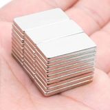 MCM Group 100 Adet 20X10X2 mm Neodyum Mıknatıs Köşeli Magnet N35 Nikel Kaplama Güçlü Kaliteli Dayanıklı ( Lisinya )