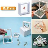 MCM Group 11X11CM Standlı 3D Takı Ziynet Hatıra Koleksiyon Saklama Kutusu Şeffaf Film Çerçevesi