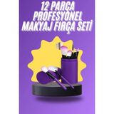 MCM Group 12 Parça Makyaj Fırça Seti Profesyonel Fondöten Allık Far Kontür Fırçası