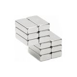 MCM Group 20 Adet 20X10X5 mm Neodyum Magnet N35 Güçlü Mıknatıs Köşeli ve Dayanıklı Nikel Kaplama ( Lisinya )