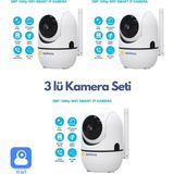 MCM Group 3 Lü Set Ev Güvenlik Wifi Akıllı Kamera Bebek Telsiz Hareket Algılama Ile Izleme Ses Dinleme