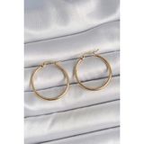 MCM Group 316 Çelik Gold Renk 27 mm Halka Model Kadın Küpe - Lisinya